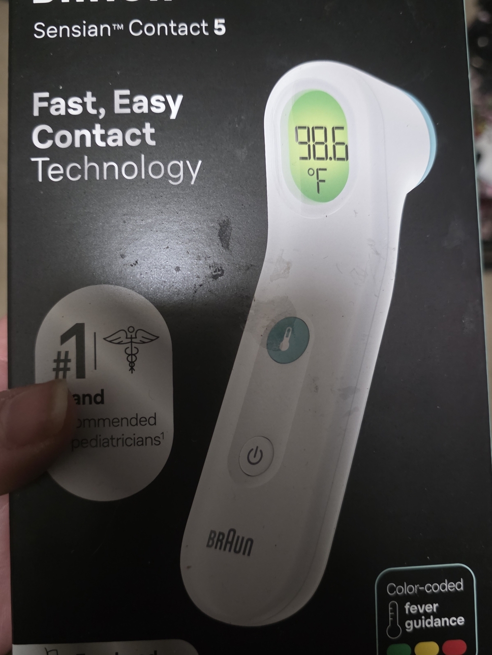 Braun Kids White Contact Thermometer - Fast, Easy Fever Reading
